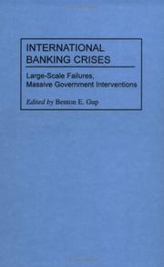 Cover of: International Banking Crises: Large-Scale Failures, Massive Government Interventions
