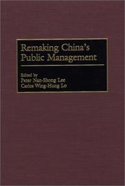 Remaking China's public management by Peter N. S. Lee