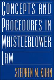 Cover of: Concepts and procedures in whistleblower law by Stephen M. Kohn