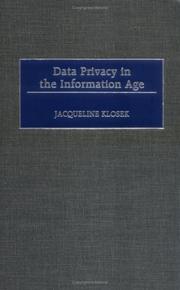 Cover of: Data Privacy in the Information Age: