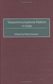 Cover of: Telecommunications Reform in India by Rafiq Dossani