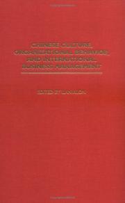 Cover of: Chinese culture, organizational behavior, and international business management