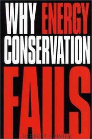 Cover of: Why Energy Conservation Fails: