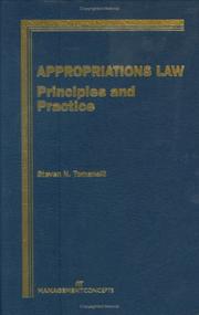 Cover of: Appropriations law by Steven N. Tomanelli.