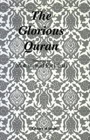 Cover of: The Glorious Qur'an: Arabic Text and English Rendering