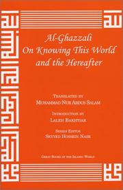 Cover of: Al-Ghazzali On Knowing This World and the Hereafter by al-Ghazzālī