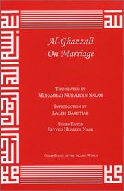 Cover of: Al-Ghazzali On Marriage by al-Ghazzālī