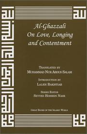 Cover of: Al-Ghazzali On Love, Longing and Contentment by al-Ghazzālī