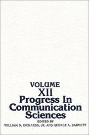 Cover of: Progress in Communication Sciences, Volume 12: (Progress in Communication Sciences)