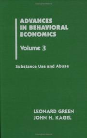 Cover of: Advances in Behavioral Economics, Volume 3 | Leonard Green