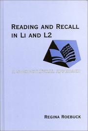 Cover of: Reading and Recall in L1 and L2 | Regina Roebuck