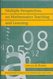 Cover of: Multiple Perspectives on Mathematics Teaching and Learning: (International Perspectives on Mathematics Education)