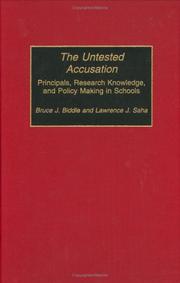 Cover of: The Untested Accusation by Bruce J. Biddle, Lawrence J. Saha