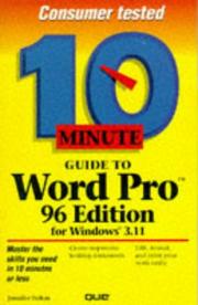 10 minute guide to Word Pro 96 edition for Windows 3.11 by Jennifer Fulton