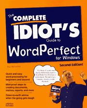 Cover of: The complete idiot's guide to WordPerfect for Windows by Paul McFedries