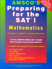 Cover of Preparing for the SAT I Mathematics
