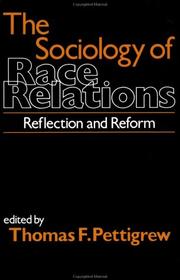 Cover of: The Sociology of race relations | 