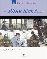 The Rhode Island colony by Barbara A. Somervill