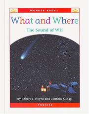 Cover of: What and where by Robert B. Noyed