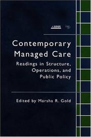 Cover of: Contemporary managed care | 