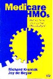 Medicare HMOs by Richard Kronick, Joy De Beyer
