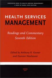 Cover of: Health Services Management by 