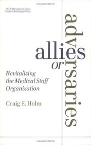 Cover of: Allies or Adversaries by Craig E. Holm