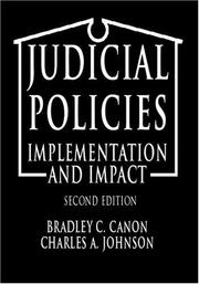 Cover of: Judicial policies by Bradley C. Canon