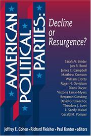 Cover of: American Political Parties: Decline or Resurgence?