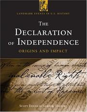 Cover of: The Declaration of Independence: Origins and Impact (Landmark Events in Us History)