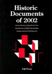 Cover of: Historic Documents of 2002 (Historic Documents) | 