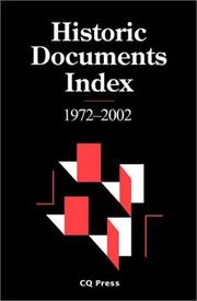 Cover of: Historic Documents Index 1972-2002 (Historic Documents)