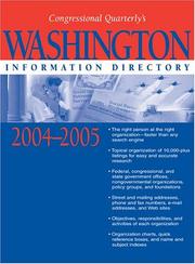 Cover of: Washington Information Directory 2004-2005 (Washington Information Directory) by 