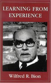 Cover of: Learning from Experience by Wilfred R. Bion