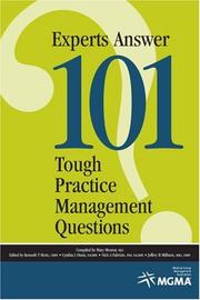 Cover of: Experts Answer 101 Tough Practice Management Questions