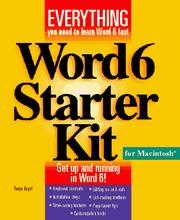 Cover of: Word 6 Starter Kit by Tonya Engst