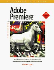 Cover of: Adobe Premiere 4.0 for Windows: Classroom in a Book
