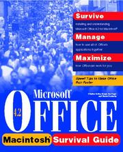 Cover of: Microsoft Office 4.2 Survival Guide for Macintosh by Charles Seiter, Charles Selter, Tonya Engst, Barrie A. Sosinsky