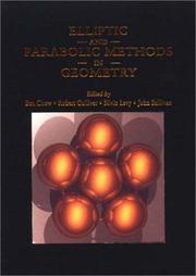Cover of: Elliptic and parabolic methods in geometry | 