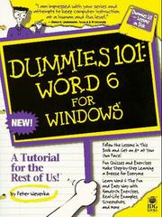 Cover of: Dummies 101. by Peter Weverka