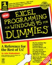Cover of: Excel programming for Windows 95 for dummies