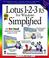 Cover of: Lotus 1-2-3 release 5 for Windows simplified