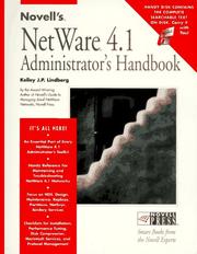 Cover of: Novell's NetWare 4.1 administrator's handbook by Kelley J. P. Lindberg