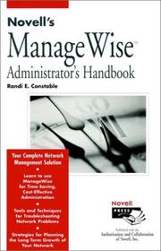 Cover of: Novell's ManageWise administrator's handbook