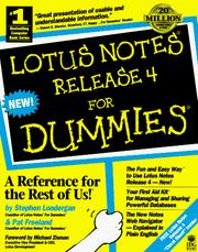 Cover of: Lotus Notes Release 4 for dummies by Stephen Londergan
