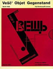 Cover of: Vesc Objet Gegenstand hc*OP* by Lissitzky, eds. Ehrenburg