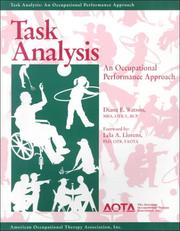 Cover of: Task Analysis: An Occupational Performance Approach