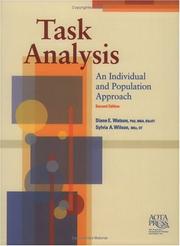 Task analysis by Diane E. Watson
