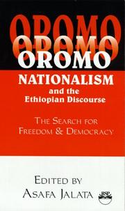 Cover of: Oromo nationalism and the Ethiopian discourse by edited by Asafa Jalata.