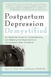 Cover of: Postpartum Depression Demystified by Joyce A. Venis, Suzanne McCloskey, Joyce A. Venis, Suzanne McCloskey